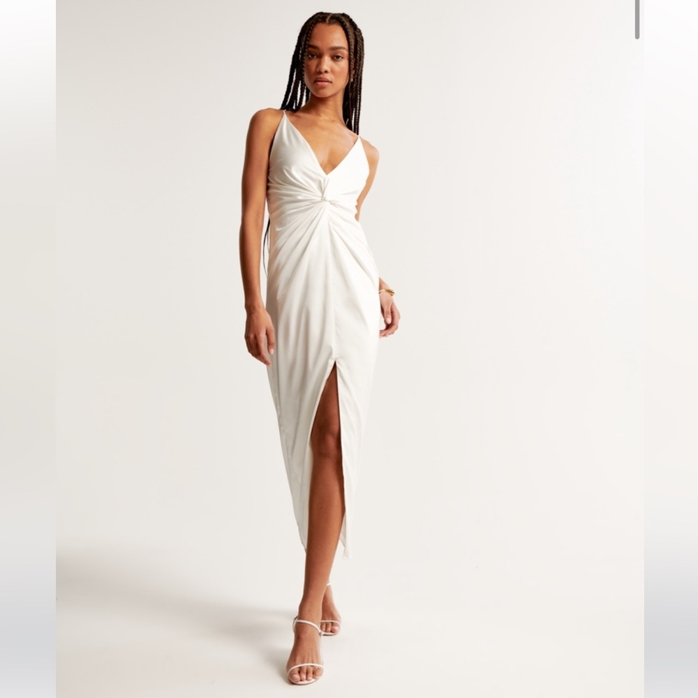 Abercrombie Draped Twist-Front Maxi Dress